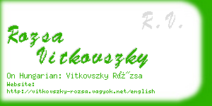 rozsa vitkovszky business card